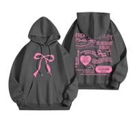 Sudadera Mujer Capucha diseño Original Colores Sudaderas con Capucha para Mujer Sudaderas con gráficos de Palabras Sudaderas con Capucha Sudaderas de Moda Ropa Preppy Sudadera de Manga (Dark Gray, M)