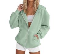 Sudadera mujer con capucha con cremallera manga larga deportiva ligera sudaderas abrigo clásico jersey con cremallera tallas grandes Sweatshirt chaqueta con bolsillo Casual Hoodie Primavera Otoño
