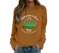 Sudadera Mujer Gris Sudadera Para Mujer Con Gráfico Cuello Redondo Como Casual Manga Larga - Para El Diario Sudadera Oversize Sudaderas, dorado, XXL