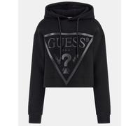 Sudadera Mujer Guess Algodón Afelpado Con Capucha Cropped V2YQ08K7UW2 JBLK Negro
