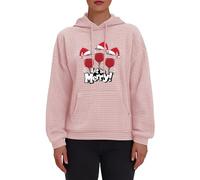 Sudadera Mujer sin Capucha,Jerseys Navidad,Womens Christmas Hoodies Casual Long Sleeve Pullover Tops Wine Glass Xmas Hat Sweatshirts Chaqueta Sudadera Mujer (Pink, 4XL)