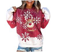 Sudadera Mujer Sin Capucha Navidad - NavideñA Talla Grande Sueter Sudadera Personalizada Mujer OtoñO Invierno Casual SuéTer Elegante Original Adolescente Chica Sudadera NavideñA Talla Grande Sueter