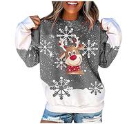 Sudadera Mujer Sin Capucha Navidad - NavideñA Talla Grande Sueter Sudadera Personalizada Mujer OtoñO Invierno Casual SuéTer Elegante Original Adolescente Chica Sudadera NavideñA Talla Grande Sueter