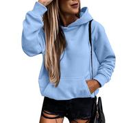 Sudadera Mujer Sudaderas Basicas Mujer Sweatshirt Pullover Mujer Sudadera Capucha Oversize de Mujer Hoodie Hoodies for Women Talla Grande Hoody Básica Manga Larga Casual Mujer Tallas Grandes Azul M