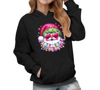 Sudadera Navidad NiñA,Sudadera Con Capucha Estampada Para NiñAs Sudadera Con TemáTica NavideñA Forro Polar Manga Larga Ropa De Abrigo Informal Para NiñOs PequeñOs Y NiñOs Ropa Festiva Divertida