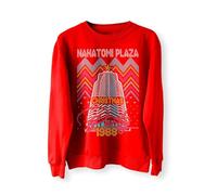 Sudadera navideña fea de la fiesta de Nakatomi Plaza 1988, suéter navideño feo, sudadera de Navidad, divertida sudadera navideña de los 80 de la película Die Bruce, rosso, XL