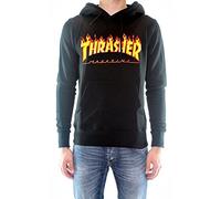 Sudadera negra con capucha Thrasher Flame negro XL