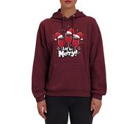 Sudadera Negra,Vestido navideño,Womens Christmas Hoodies Casual Long Sleeve Pullover Tops Wine Glass Xmas Hat Sweatshirts Chaqueta Sudadera Mujer (Wine, 5XL)