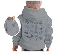 Sudadera Niña 6 Años - Sweats À Capuche Et Sweats Pour Filles Pour Les Tout-Petits Et Les Adolescents Pulls Doux Et Confortables Avec Capuche Pour Un Usage Quotidien Tenue (Grey 5-6 Years)