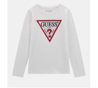 Sudadera Niña Guess Manga Larga Logo Triángulo J2YI50K6YW1 G018 Blanco