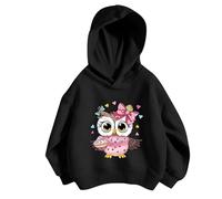 Sudadera Niña Sudaderas Niña Hoodie Pullovers con Capucha Manga Larga Sweatshirt Bolsillo Deportiva Cálida Color Sólid Primavera Otoño Invierno para 3-12 Años