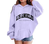Sudadera Niña Sudaderas Niña Hoodie Pullovers Manga Larga con Capucha Sweatshirt Bolsillo Deportiva Cálida Color Sólid Primavera Otoño Invierno 2-13 Años