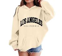 Sudadera Niña Sudaderas Niña Hoodie Pullovers Manga Larga con Capucha Sweatshirt Bolsillo Deportiva Cálida Color Sólid Primavera Otoño Invierno 2-13 Años