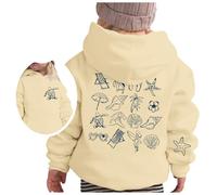 Sudadera Niña - Sweats À Capuche Et Sweats Pour Filles Pour Les Tout-Petits Et Les Adolescents Pulls Doux Et Confortables Avec Capuche Pour Un Usage Quotidien Tenue (Beige 6-7 Years)