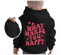 Sudadera Niñas sin Capucha Sudadera Textil Suave Casual Manga Larga Ropa Cuello Redondo Casual Primavera Invierno Ropa con Cremallera Deportivo Camiseta Algodón Top Suéter Corto Estampado