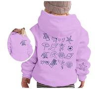 Sudadera Niño 2204 Años - Sweats À Capuche Et Sweats Pour Filles Pour Les Tout-Petits Et Les Adolescents Pulls Doux Et Confortables Avec Capuche Pour Un Usage Quotidien E Pour (Light Purple 6-7 Years)