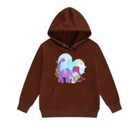 Sudadera Niño 3602 Años - Sweats À Capuche Et Sweats Pour Filles Imprimé Dinosaure Pulls Pour Enfants Vêtements Sweat-Shirt À Capuche En Polaire Chaud D'Hiver (Brown 2-3 Years)