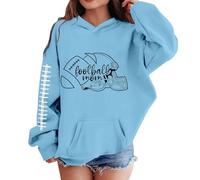 Sudadera Niño 552 Años - con Capucha Y Estampado De Béisbol para S Suave Y Cómoda Informal para Pequeños (Sky Blue 11-12Years)