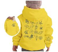 Sudadera Niño 9813 Años - Sweats À Capuche Et Sweats Pour Filles Pour Les Tout-Petits Et Les Adolescents Pulls Doux Et Confortables Avec Capuche Pour Un Usage Quotidien Tenue (Yellow 6-7 Years)