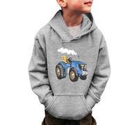 Sudadera Niño Algodon Básico Cuello Redondo Suéter para Niños Pequeños Camiseta de Manga Larga Sudadera con Cremallera Chaqueta de Chándal en Algodón Ligera Suave Jersey para Infantil 2-7 Años