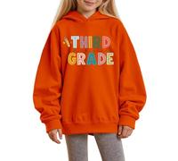 Sudadera Niño Cremallera - Y para S para Uso Diario Y Fiestas con Capucha Suave Y Cómoda para De 1 A 14 Años Temporadas De Otoño E Invierno (Orange 9-10Years)