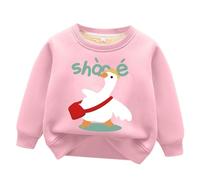 Sudadera Niño Marca Sudadera con Cuello Redondo y Forro Polar para niños y niñas, Parte Superior cálida y Gruesa Frank Sudadera (11-12 Years)