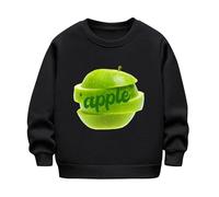 Sudadera Niño,Sudaderas Sin Capucha de Forro Polar para Niños y Niñas Casual Cuello Redondo Camiseta Manga Larga Holgado Cómodo Pullover Tops Básico y Versátil Jersey Suéter Adolescentes 2-12 Años