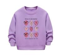 Sudadera Niño,Sudaderas Sin Capucha de Forro Polar para Niños y Niñas Casual Cuello Redondo Camiseta Manga Larga Holgado Cómodo Pullover Tops Básico y Versátil Jersey Suéter Adolescentes 2-12 Años