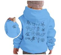 Sudadera Niños 10422 Años - Sweats À Capuche Et Sweats Pour Filles Pour Les Tout-Petits Et Les Adolescents Pulls Doux Et Confortables Avec Capuche Pour Un Usage Quotidien Tenue (Sky Blue 7-8 Years)
