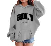 Sudadera Niños 408 Años - con Capucha para S Cómoda Y Casual De Manga Larga con Estampados De Letras Únicos Ideal para Uso Diario Y Celebraciones De Halloween (Grey 11-12 Years)