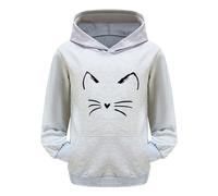 Sudadera Niños 505 Años - Niño Niño S Manga Larga Estampados De Dibujos Animados Caliente con Capucha Tops Trajes Traje De Sudor (Grey 6-7 Years)
