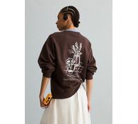 Sudadera oversize Burnt Aubergine S