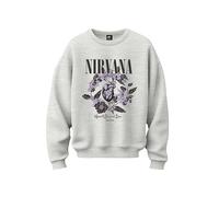 Sudadera Oversize para mujer Nirvana - Licencia oficial, Heather Gris Luz, XS