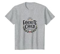 Sudadera para Hija Favorita | Ganador del Premio Favorite Child Camiseta, Niños, Gris Jaspeado, 4 años