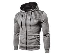 Sudadera para hombre con capucha, chaqueta con capucha para hombre, talla 3XL, con capucha impresa, corte ajustado, sudadera con cremallera, chaqueta para hombre, chaqueta de ocio, chaqueta para