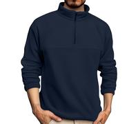 Sudadera para hombre con cremallera de un cuarto para hombre, sudadera de forro polar cálido, sudadera gruesa casual de manga larga, sudaderas de invierno, para camping, senderismo, al aire libre