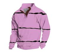 Sudadera para hombre con cuello de medio botón, sudadera a rayas para hombre, sudadera casual de manga larga, sudaderas cálidas de invierno, sudaderas holgadas, suéter de forro polar a la moda, suéter