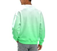 Sudadera para hombre, degradado de color, cuello redondo, corte holgado, sin capucha, camiseta de manga larga, camiseta de trabajo para exteriores, deporte, entrenamiento, camiseta para hombres, O