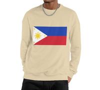 Sudadera Para Hombre - Jersey Liso De Cuello Redondo De Mezcla De Algodón Sudadera Para Hombre Sin Capucha Para Uso Casual Trabajo Con Estampado De La Bandera De Filipinas Jersey De Manga Larga