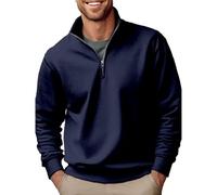Sudadera para hombre sin capucha, suéter negro para hombre, chaquetas deportivas, parte superior de negocios, media cremallera, sudadera de manga larga, cárdigan informal, chaqueta de punto para