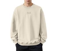 Sudadera para hombre, sudadera básica, sudadera con logotipo pequeño, estampado de neón para ropa de calle, jogging, sudadera clásica de manga larga, parte superior de gran tamaño, urbana, elegante y
