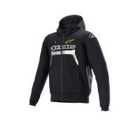 Alpinestars Chrome Ignition Chaqueta textil para motocicleta, negro-amarillo, tamaño 2XL para Hombres