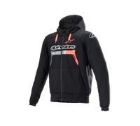 Chrome Ignition Hoodie 4XL male Negro/Rojo Neón/Gris