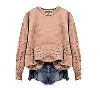 Sudadera para mujer, casual, cuello redondo, de gran tamaño, manga larga, sudaderas preparadas, sudaderas para otoño, ligeras, estampadas, para el regreso a clases, para profesor, holgada, cómoda, sin