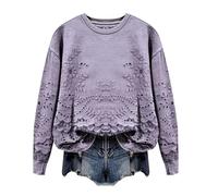 Sudadera para mujer, casual, cuello redondo, de gran tamaño, manga larga, sudaderas preparadas, sudaderas para otoño, ligeras, estampadas, para el regreso a clases, para profesor, holgada, cómoda, sin