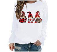 Sudadera para mujer, color rojo, Blanco, 3XL