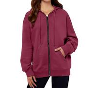 Sudadera para mujer, con capucha, cierre, antiUV, para mujer, sudaderas casuales, sudaderas, versátiles, sudaderas, exteriores, abrigo diario, sudaderas, color liso, abrigos de gran tamaño, ropa con