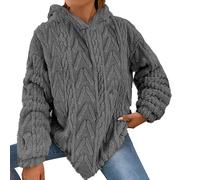 Sudadera para mujer con capucha genérica - Sudadera para mujer, algodón, tapas de color puro, manga larga, abrigo al aire libre, sudadera con capucha, tops simples, outwear cómodas, mullidas, abrigo