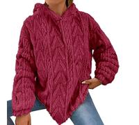 Sudadera para mujer con capucha genérica - Sudadera para mujer, algodón, tapas de color puro, manga larga, abrigo al aire libre, sudadera con capucha, tops simples, outwear cómodas, mullidas, abrigo