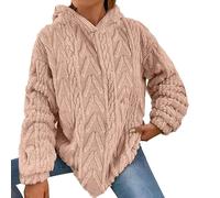 Sudadera para mujer con capucha genérica - Sudadera para mujer, algodón, tapas de color puro, manga larga, abrigo al aire libre, sudadera con capucha, tops simples, outwear cómodas, mullidas, abrigo